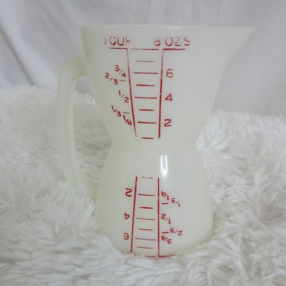 Tupperware Double Measuring Cup Vintage 860-7 Two-Sided Wet Dry 8oz 1 cup - Picture 1 of 5